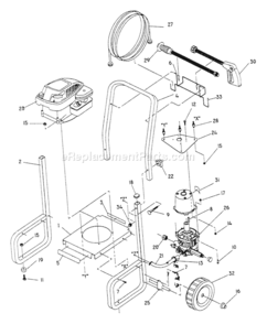 Page A Diagram and Parts List for 0657-1  Briggs and Stratton Pressure Washer